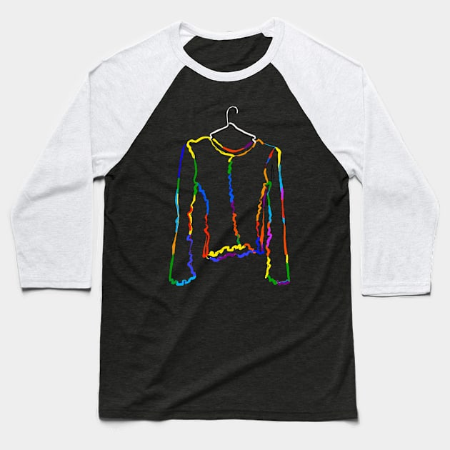 Pop Art Fashion Clothing Silhouette Baseball T-Shirt by thecolddots